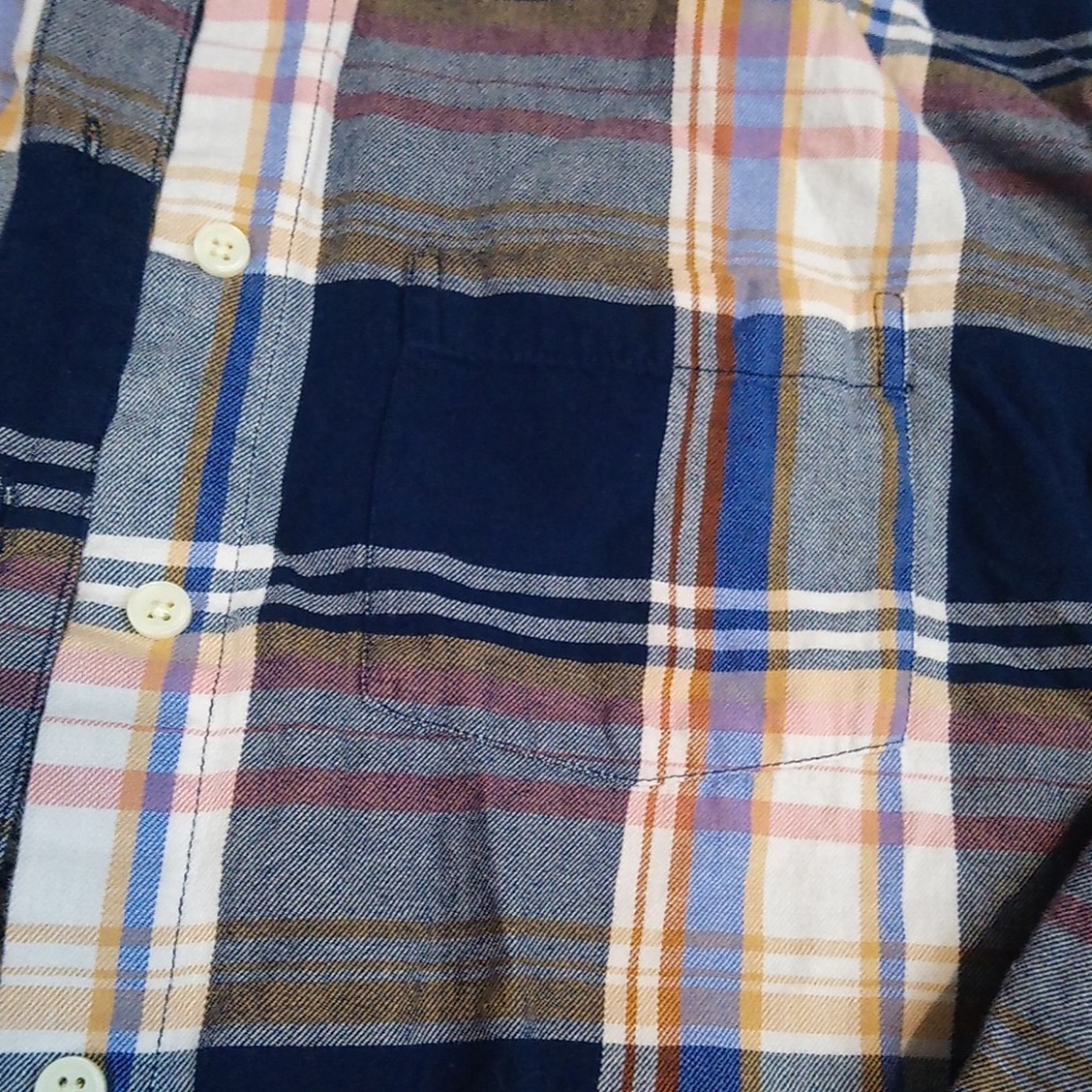 Patterned Plaid Flannel Button Down Front Long Sl… - image 5